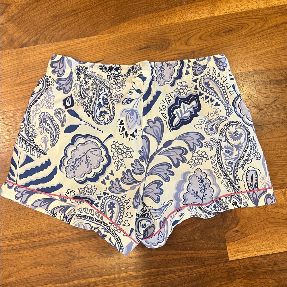 Women's Blue Paisley Pajama Set - Picture 11 of 12